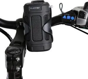 Clearon Portable Bluetooth 5.0 Speaker Wireless Waterproof Speaker With Bike Mount & Remote - Premium Sound Quality & Loud 8W Mini Speaker - 10 Hours Of Playtime & 100 Ft Range (Black)