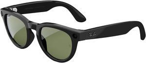 Meta Ray-Ban Smart Glasses  Headliner  Shiny Black / G15 Green  Regular