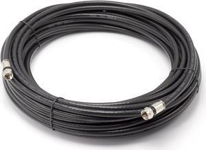 The Cimple Co 200' Feet  Black Rg6 Coaxial Cable With Weather Proof Connectors  F81 / Rf  Digital Coax - Av  Cable Tv  Antenna  And Satellite  Cl2 Rated  200 Foot