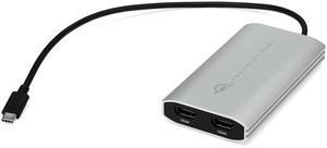 OWC USB-C to Dual HDMI 4K Display Adapter with DISPLAYLINK for Apple M1 Mac or Any Mac or PC with USB-C or Thunderbolt