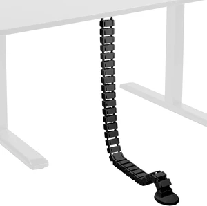 Black Under Desk Vertebrae Cable Management Kit, DESK-AC01C Adjustable Quad Entry Flexible Cord Organizer for Home Office Black Under Desk Vertebrae Cable Management Kit, DESK-AC01C Adjustable Quad Entry Flexible Cord Organizer for Home Office