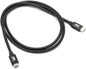 OWC Thunderbolt 4 Cable, Thunderbolt Certified, 1.0 Meter (3.28 ft.), 40 Gb/s Data Transfer, 240W Power Charging, Compatible with Thunderbolt 4, Thunderbolt 3, USB-C, and USB4 Devices, Black