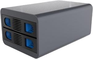 Io Crest 2 Bay Tool Less Tray Hot Swappabe 2.5"" 3.5"" Sata Non Raid External Usb 3.0 Enclosure Sy-Enc50124