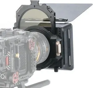 Tilta Mirage Matte Box Vnd Kit | Includes 95Mm Variable Nd Filter | 4"" X 5.6"" And New 95Mm Circular Filters | 67/72/77/82Mm Adapter Rings | Lightweight | Cartridge Filter Design