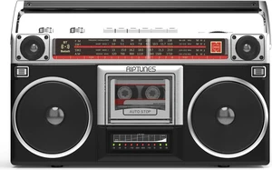 Boombox Radio Cassette Player Recorder, AM/FM -SW1/SW2 Radio, Wireless Streaming, USB/Micro SD Slots, Aux in, Headphone Jack, Classic 80s Style Retro, Black Boombox Radio Cassette Player Recorder, AM/FM -SW1/SW2 Radio, Wireless Streaming, USB/Micro SD Slots, Aux in, Headphone Jack, Classic 80s Style Retro, Black