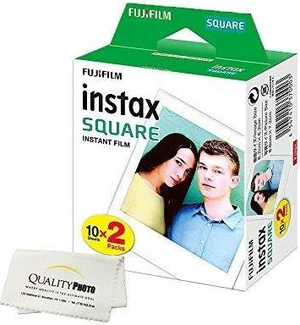 Instax Square Instant Film - 20 Exposures - for use with The instax Square Instant Camera + Quality Photo Microfiber Cloth Instax Square Instant Film - 20 Exposures - for use with The instax Square Instant Camera + Quality Photo Microfiber Cloth