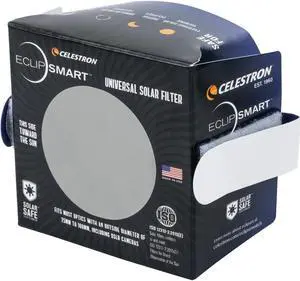Celestron - Eclipsmart Safe Solar Eclipse Telescope And Camera Filter - Meets Iso 12312-2:2015(E) Standards - Works With Your Telescope  Spotting Scope  Or Dslr Camera - Observe + Photograph Eclipses