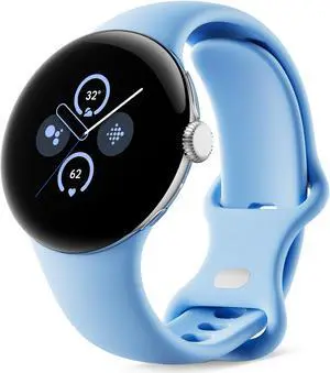 Pixel Watch 2 (Previous Model) with the Best of Fitbit - Heart Rate Tracking, Stress Management, Safety Features - Android Smartwatch - Polished Silver Aluminum Case - Bay Active Band - LTE Pixel Watch 2 (Previous Model) with the Best of Fitbit - Heart Rate Tracking, Stress Management, Safety Features - Android Smartwatch - Polished Silver Aluminum Case - Bay Active Band - LTE