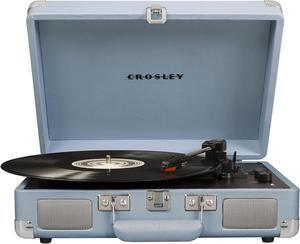 Crosley Cr8005F-Tn Cruiser Plus Vintage 3-Speed Bluetooth In/Out Suitcase Vinyl Record Player Turntable  Tourmaline