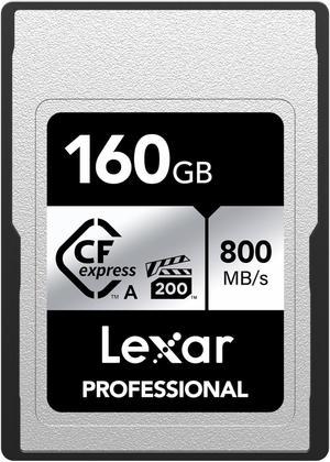 Lexar 160Gb Professional Cfexpress Type A Silver Series Memory Card  Compatible With Sony Cameras W/ Type A Card Slot  Up To 800/700 Mb/S Read/Write  8K Video  Vpg 200 (Lcaexsl160G-Rneng)