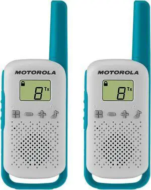 Portable FRS, T114, Talkabout, Two-Way Radios, Battery Operated, 22 Channel, 16 Mile, White/Blue, 2 Pack Portable FRS, T114, Talkabout, Two-Way Radios, Battery Operated, 22 Channel, 16 Mile, White/Blue, 2 Pack