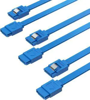 SATA III (6 Gbit/s) Straight Data Cable with Locking Latch for HDD/SSD/CD and DVD Drives (3 Pack 20 Inch) in Blue (CB-SFB3) SATA III (6 Gbit/s) Straight Data Cable with Locking Latch for HDD/SSD/CD and DVD Drives (3 Pack 20 Inch) in Blue (CB-SFB3)