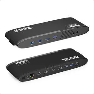 Universal Laptop Docking Station, 4K Dual Monitor, DisplayPort or HDMI, Windows Mac or ChromeOS Laptops, USB-C or USB 3.0, Adds 2 Displays, Ethernet, Audio, 6 USB Ports Universal Laptop Docking Station, 4K Dual Monitor, DisplayPort or HDMI, Windows Mac or ChromeOS Laptops, USB-C or USB 3.0, Adds 2 Displays, Ethernet, Audio, 6 USB Ports