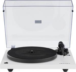 Crosley C6B-Wh Belt-Drive Bluetooth Turntable Record Player With Adjustable Tone Arm  White