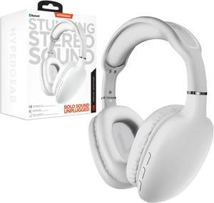 Hypergear Vibe Bluetooth Wireless Headphones - Over-Ear Wireless Headphones With Noise Isolating Fit  Built-In Mic & Controls  Memory Foam Ear Cups For Travel  Home Office  Gym & More - White