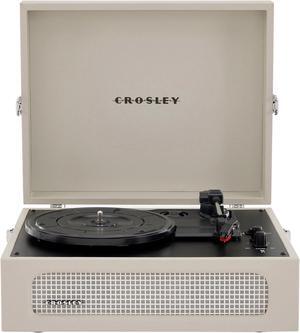 Crosley Cr8017B-Du Voyager Vintage Portable Vinyl Record Player Turntable With Bluetooth In/Out And Built-In Speakers  Dune
