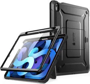 Supcase For Ipad 10Th Generation Case With Screen Protector (Unicorn Beetle Pro)  [Built-In Stand & Pencil Holder] Heavy Duty Rugged Protective Case For Ipad 10Th Gen 10.9 Inch (2022)  Black