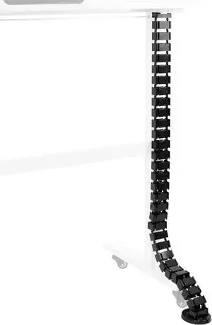 Standing Desk Vertebrae Magnetic Cable Management Kit, Adjustable Quad Entry Flexible Spine Wire Organizer Cord Snake for Home Office, Black, DESK-AC01M Standing Desk Vertebrae Magnetic Cable Management Kit, Adjustable Quad Entry Flexible Spine Wire Organizer Cord Snake for Home Office, Black, DESK-AC01M