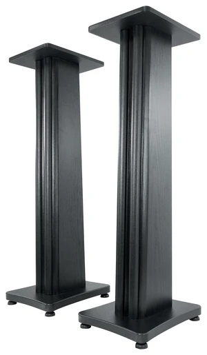 SS36B Black Wood Grain 36" Solid Home Speaker Stands Pair 100 Lbs Capacity, Solid MDF Wood, Not Hollow, Isolation Pads, Brass and Rubber Spikes, 2 Top Platform Sizes, Cable Management SS36B Black Wood Grain 36" Solid Home Speaker Stands Pair 100 Lbs Capacity, Solid MDF Wood, Not Hollow, Isolation Pads, Brass and Rubber Spikes, 2 Top Platform Sizes, Cable Management