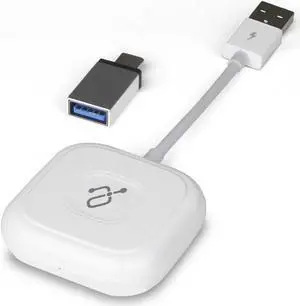Aluratek Wireless CarPlay Adapter - Newest CarPlay Wireless Adapter  Convert Factory Wired Carplay to Wireless Carplay  Plug & Play  Easy Use for Cars  iPhone iOS Compatible  Fast WiFi 5.8GHz