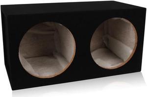 BELVA MDFD12 Dual 12-inch Car Subwoofer Box Sealed 3/4-inch MDF Prelined Polyfil