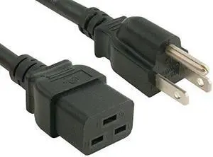 Cable Leader 6 ft 14 AWG 15A 125V Power Cord NEMA 5-15P to IEC320 C19  UL Listed