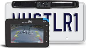 Whistler Backup Camera  4.3"" LCD Monitor  IP65 Weather Resistant  Solar Charging  No Hardwire  110 Wide Rear View with LED Lights  Backup Assist Grid Lines