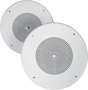 MC80 Metal 8" 70V/25V Commercial in-Ceiling Speakers, Pair 8 Woofer, Adjustable Taps 5W, 2.5W, 1W, 0.5W, Steel Grilles, Off-White, Flush Ceiling Mount MC80 Metal 8" 70V/25V Commercial in-Ceiling Speakers, Pair 8 Woofer, Adjustable Taps 5W, 2.5W, 1W, 0.5W, Steel Grilles, Off-White, Flush Ceiling Mount