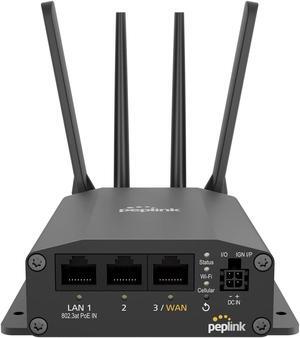 Peplink Cellular Router MAX BR1 Mini - LTE (CAT 7) WiFi Router | LTE Cellular Modem | 3 Ethernet LAN  Buil-in WiFi | Redundant SIM Slots  Built-in eSIM | Upgradeable to Dual WAN | VPN capable