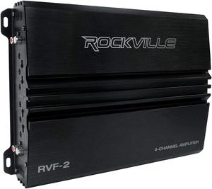 Rockville RVF-2 1200w Peak/300w Dyno-Certified RMS 4 Channel Car Amplifier Stereo Amp