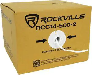 RCC14-500-2 CL2 14 AWG 500' 2 Conductor CCA Speaker Wire | 70V/100V/8 Ohm Compatible, 30% Copper/70% Aluminum, Color-Coded PVC Jacket, Home and Commercial Us RCC14-500-2 CL2 14 AWG 500' 2 Conductor CCA Speaker Wire | 70V/100V/8 Ohm Compatible, 30% Copper/70% Aluminum, Color-Coded PVC Jacket, Home and Commercial Us