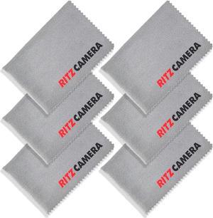Ritz Gear Microfiber Cloth for Electronics (6 Pack) - Cleans Lenses  Glasses  Screens  Cameras  iPad  iPhone  Eyeglasses  Cell Phone  LCD TV Screens and More