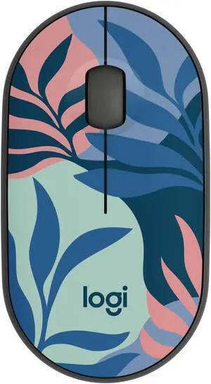 Logitech M340 Wireless Mouse with Limited Edition Prints  USB Receiver and Silent Clicks  Portable Wireless Mouse for Laptop  PC  Windows  Chrome  Surface - Floral Leaves Logitech M340 Wireless Mouse with Limited Edition Prints  USB Receiver and Silent Clicks  Portable Wireless Mouse for Laptop  PC  Windows  Chrome  Surface - Floral Leaves