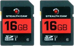 STEALTH CAM SD Card - High-Speed Data Transferring Storage Game Trail Hunting Scouting Photo Video Recording Cameras  16GB SD Card (2 Pack)
