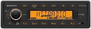 Vdo Continental Tr7412Ub-Or European Style 12V Radio Orange Display Bluetooth