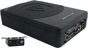 Rockville Ss10P 10" 800W Slim Under-Seat Active Powered Car/Truck Subwoofer Sub,Green