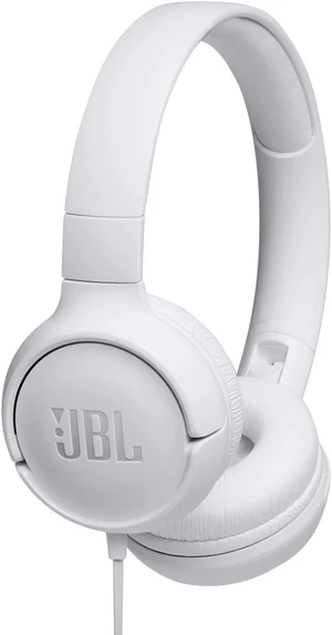 JBL Tune 500 - Wired On-Ear Headphones - White | JBL Pure Bass Sound, 1-button remotemic, Lightweight and foldable design, Tangle-free flat cable, Ask Siri or Google Now JBL Tune 500 - Wired On-Ear Headphones - White | JBL Pure Bass Sound, 1-button remotemic, Lightweight and foldable design, Tangle-free flat cable, Ask Siri or Google Now