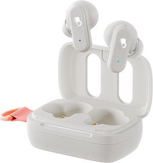 Skullcandy Dime 3 In-Ear Wireless Earbuds, 20 Hr Battery, Microphone, Works With Iphone Android And Bluetooth Devices - Bone/Orange Glow