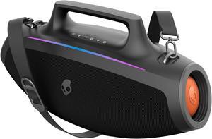 Skullcandy Barrel Bluetooth Boombox Speaker - Water-Resistant Wireless Portable Speaker, with LED Lightshow Mode, 12 Hour Battery, Multi-Link, & USB-C & USB-A Output Charging