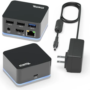 Plugable USB-C Wired Cube Mini Docking Station | Compact HDMI, Gigabit Ethernet, and 3 USB Ports - Works with USB-C, USB4, and Thunderbolt, Macbook, Windows, Chromebook Plugable USB-C Wired Cube Mini Docking Station | Compact HDMI, Gigabit Ethernet, and 3 USB Ports - Works with USB-C, USB4, and Thunderbolt, Macbook, Windows, Chromebook