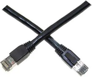 CableWholesale Cat8 S/FTP Ethernet Patch Cable, Boot, 40Gbps - 2000MHz, 4-Pair 24AWG Stranded Pure Copper, RJ45 Shielded Gold Plate Connector Male Internet Patch Cable, Black, 15 foot