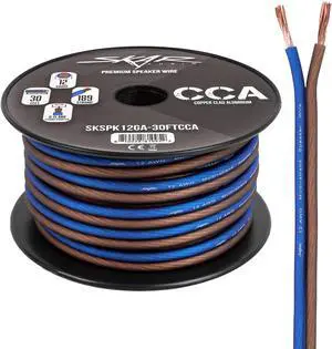 12 Gauge AWG Audio Speaker Wire - 30 Feet (Blue/Brown) 12 Gauge AWG Audio Speaker Wire - 30 Feet (Blue/Brown)