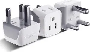 South Africa, Namibia Travel Adapter Plug with Dual Usa Input - Type M - Ultra Compact - Safe Grounded Perfect for Cell Phones, Laptops, Camera Chargers and More 3 Pack (CT-10L) South Africa, Namibia Travel Adapter Plug with Dual Usa Input - Type M - Ultra Compact - Safe Grounded Perfect for Cell Phones, Laptops, Camera Chargers and More 3 Pack (CT-10L)