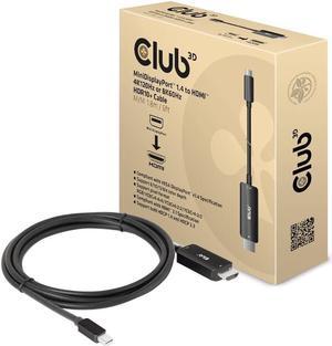 Club 3D CAC-1187 MiniDisplayPort 1.4 to HDMI 4K120Hz or 8K60Hz HDR10+ Cable 1.8 m M/M