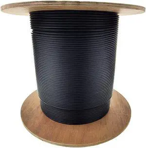 1000ft Black 6-Strand Fiber Indoor/Outdoor Multimode 62.5/125 OM1 Cable, Riser Rated, Water-Blocking GR-409-CORE Fiber Optic Cable 1000ft Black 6-Strand Fiber Indoor/Outdoor Multimode 62.5/125 OM1 Cable, Riser Rated, Water-Blocking GR-409-CORE Fiber Optic Cable