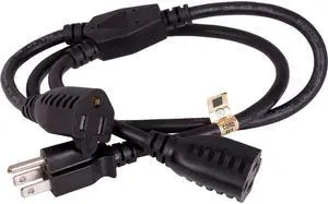 Power Cord Splitter Cable, 2 NEMA 5-15R to 1 NEMA 5-15P - Splitter Cord, Y Power Cable, Power Cord Extension and Splitter (36 inches) Power Cord Splitter Cable, 2 NEMA 5-15R to 1 NEMA 5-15P - Splitter Cord, Y Power Cable, Power Cord Extension and Splitter (36 inches)