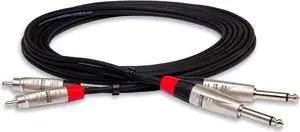 HPR-003X2 Pro Stereo Interconnect Cable - Dual REAN 1/4-inch TS Male to RCA Male - 3 foot HPR-003X2 Pro Stereo Interconnect Cable - Dual REAN 1/4-inch TS Male to RCA Male - 3 foot