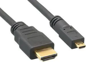 High Speed Micro HDMI to HDMI Cable 34AWG 2ft