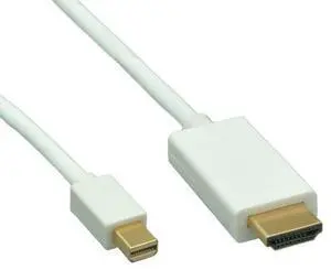 CableWholesale Mini DisplayPort to HDMI Cable 3 Feet, Mini DisplayPort Male to HDMI Male - Mini DP to HDMI Cable, White