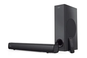 Creative Stage 2.1 Channel Under-Monitor Soundbar with Subwoofer for TV, Computers, and Ultrawide Monitors, Bluetooth/Optical Input/TV ARC/AUX-in, Remote Control and Wall Mounting Kit Creative Stage 2.1 Channel Under-Monitor Soundbar with Subwoofer for TV, Computers, and Ultrawide Monitors, Bluetooth/Optical Input/TV ARC/AUX-in, Remote Control and Wall Mounting Kit